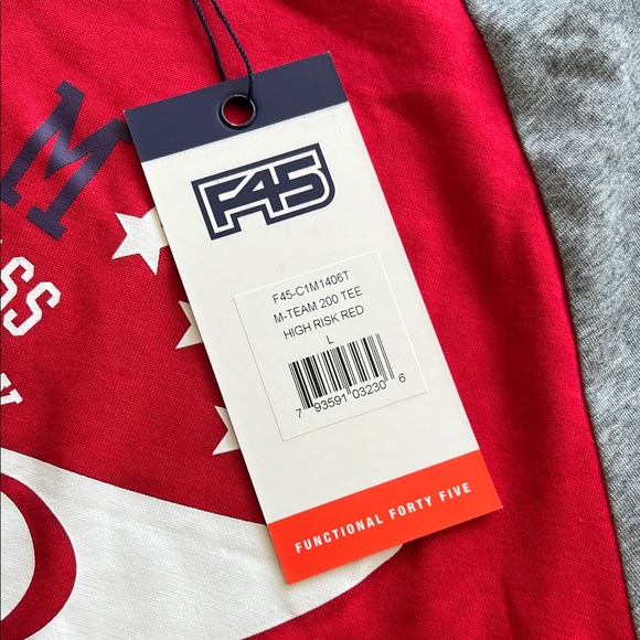 F45 Red and Gray Men's Athletic Tee - Picture 2 of 6